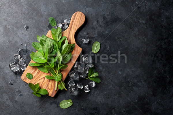 Mint and ice Stock photo © karandaev