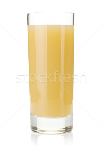 Stock foto: Birne · Saft · Glas · isoliert · weiß · Essen