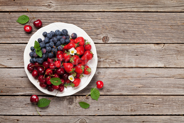 Fresh summer berries Stock photo © karandaev