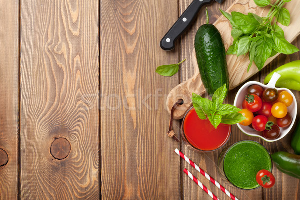 Fresh vegetable smoothie Stock photo © karandaev