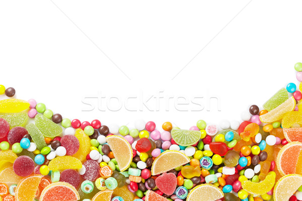красочный конфеты желе изолированный белый копия пространства Сток-фото © karandaev