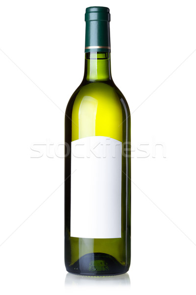 Vin ensemble vin blanc vert bouteille étiquette [[stock_photo]] © karandaev