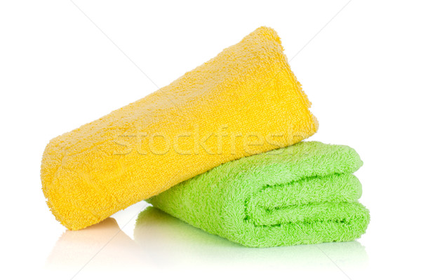 Green and yellow towels Stock photo © karandaev