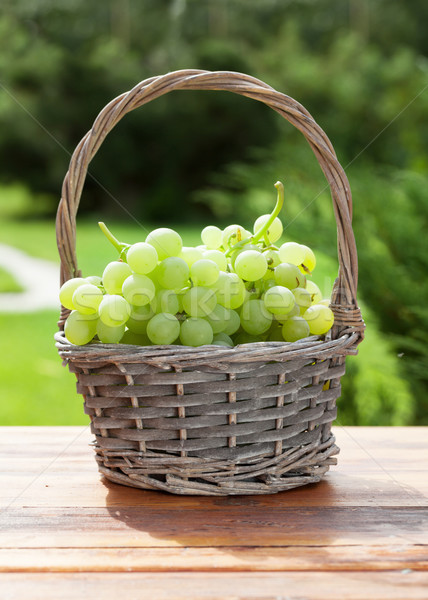 White grape basket Stock photo © karandaev
