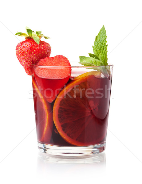 Refreshing fruit sangria Stock photo © karandaev