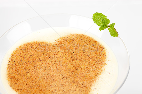 Milk alcohol cocktail with heart decoration Stock photo © karandaev