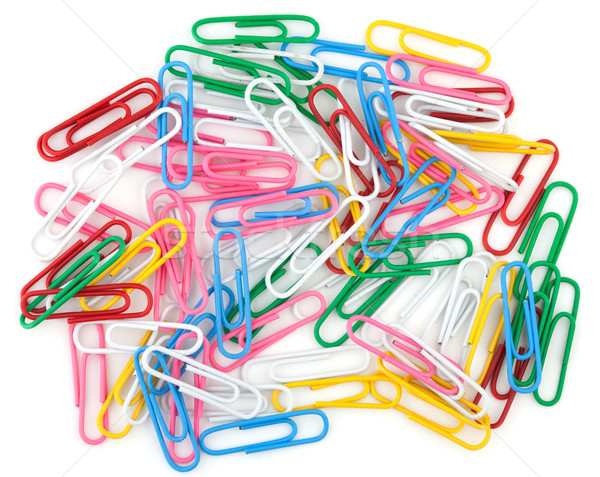 Colored paper clips Stock photo © karandaev