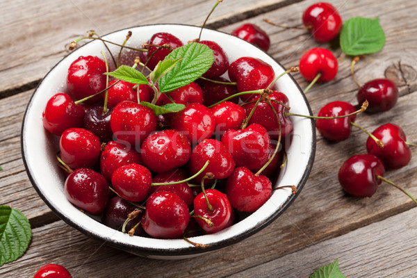 Fresh summer cherry Stock photo © karandaev