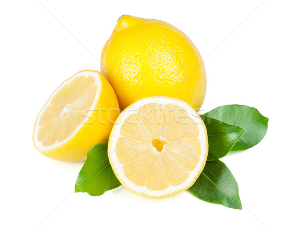 [[stock_photo]]: Fraîches · juteuse · citrons · vert · isolé · blanche