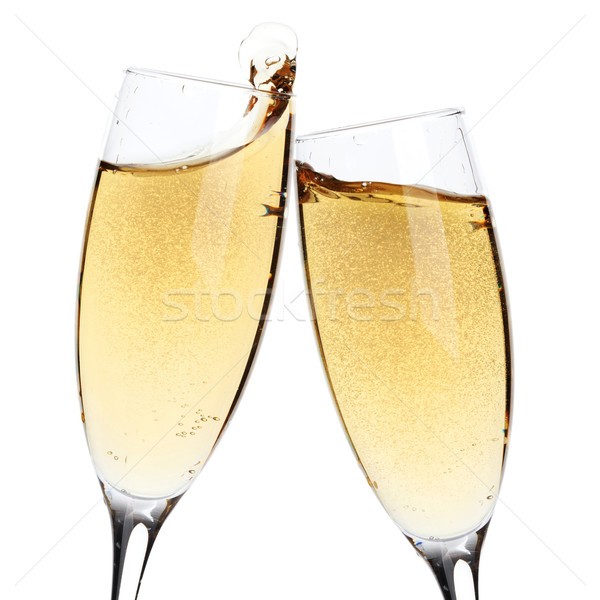 Cheers! Two champagne glasses Stock photo © karandaev