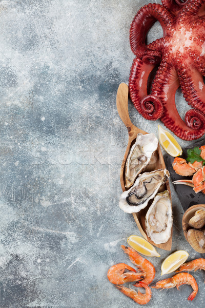 Stockfoto: Zeevruchten · octopus · kreeft · koken · top