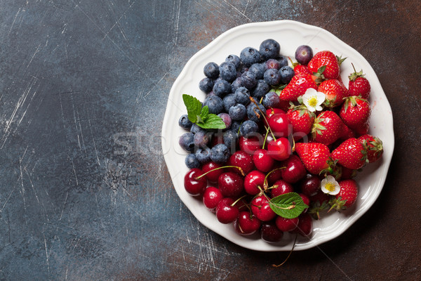 Fresh summer berries Stock photo © karandaev