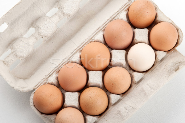 the hen's eggs in pack Stock photo © karandaev