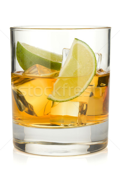 Whiskey cocktail with lime Stock photo © karandaev