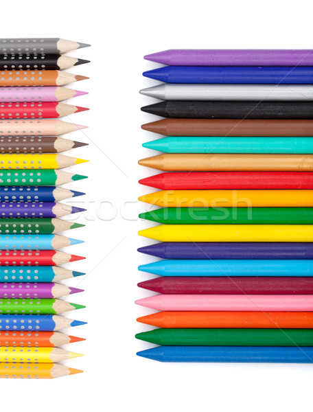 Various colorful pencils and markers Stock photo © karandaev