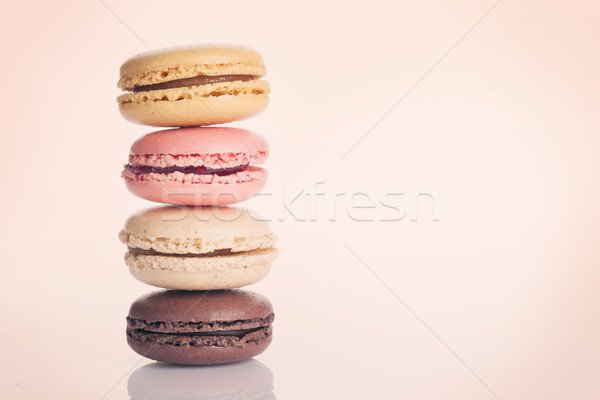 Stock photo: Colorful macaroons. Sweet macarons