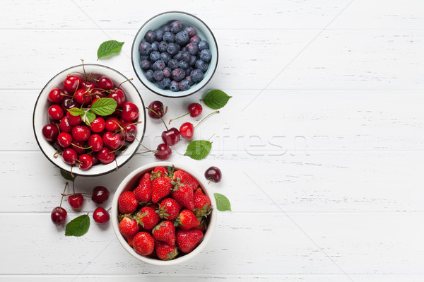 Fresh summer berries Stock photo © karandaev