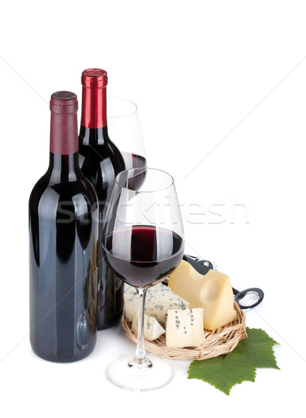 Red wine and cheese Stock photo © karandaev