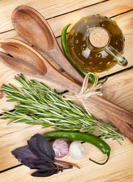 Herbs, spices and seasoning Stock photo © karandaev