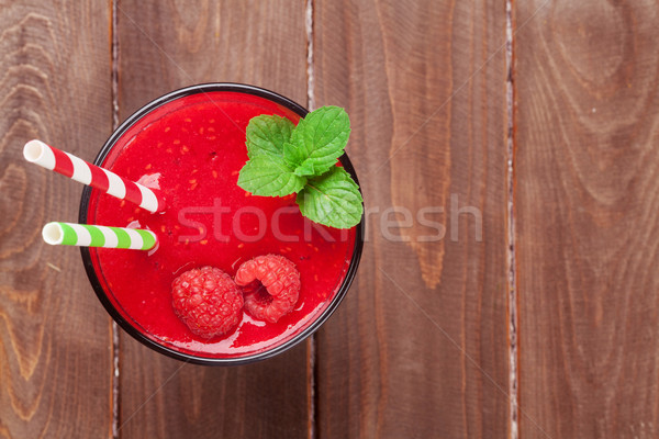 Raspberry smoothie Stock photo © karandaev