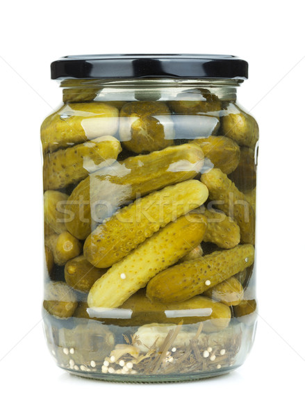 Pickles in glass jar Stock photo © karandaev