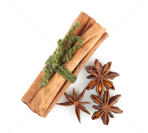 Cinnamon sticks and anise Stock photo © karandaev
