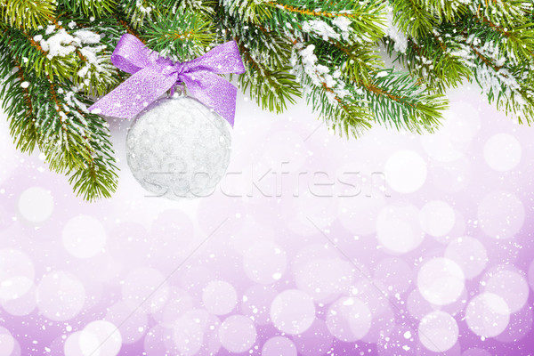 Сток-фото: Рождества · красочный · снега · bokeh