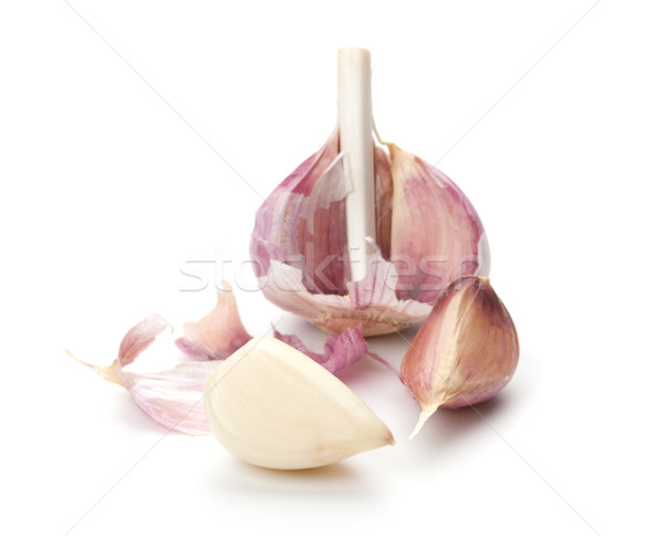 Stock photo: Garlic with shell removed