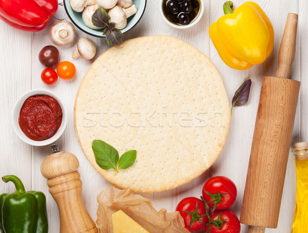 Pizza cooking ingredients Stock photo © karandaev