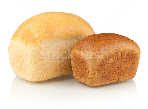 белый коричневый хлеб изолированный здоровья обеда Сток-фото © karandaev