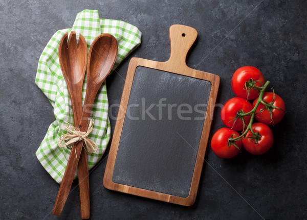 Cozinhar ingredientes utensílios pedra tabela topo Foto stock © karandaev