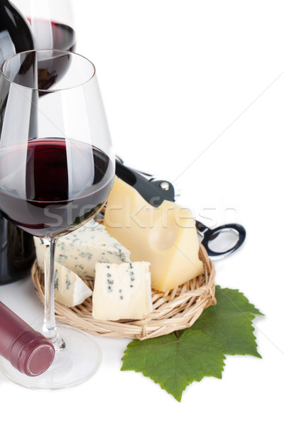 Red wine and cheese Stock photo © karandaev