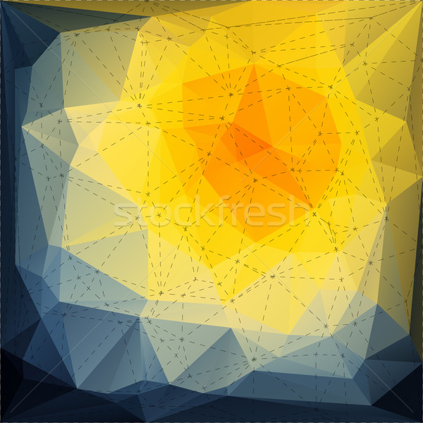 Abstract triangle mosaic background with dotted line structure Stock photo © karandaev