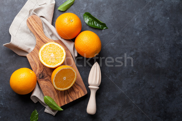 Fresh orange fruits Stock photo © karandaev