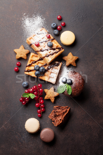 Waffles, candies and sweets Stock photo © karandaev