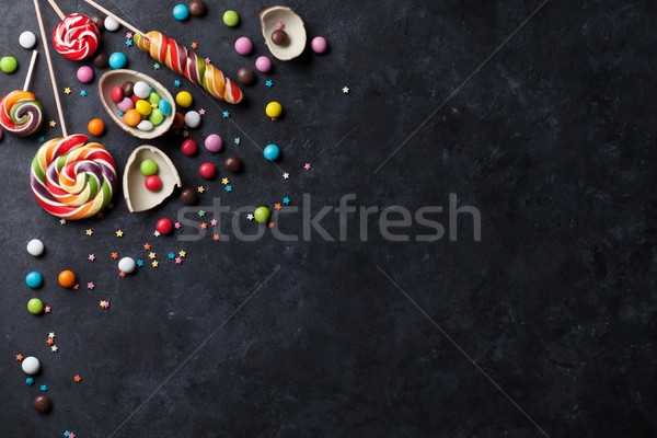 Colorful candies and lollypops Stock photo © karandaev
