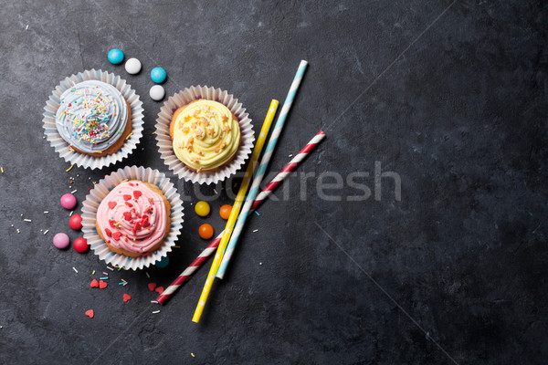 Sweet cupcakes Stock photo © karandaev