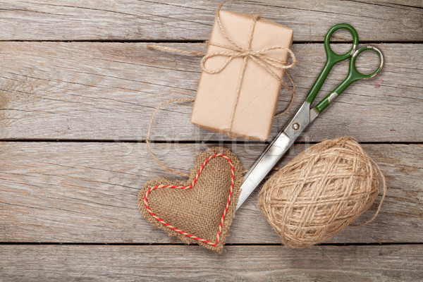 Valentines day gift wrapping Stock photo © karandaev