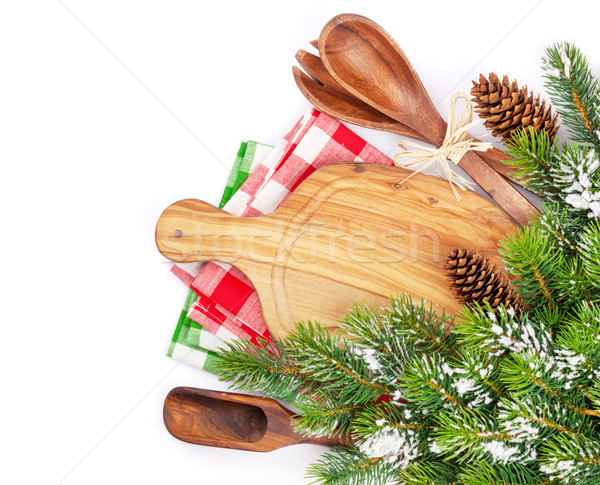 Comida de navidad cocina aislado blanco árbol alimentos Foto stock © karandaev