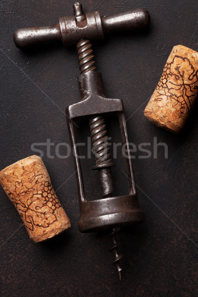 Vintage wine corkscrew Stock photo © karandaev