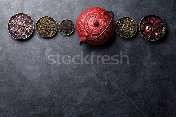 Secar té rojo tetera Foto stock © karandaev