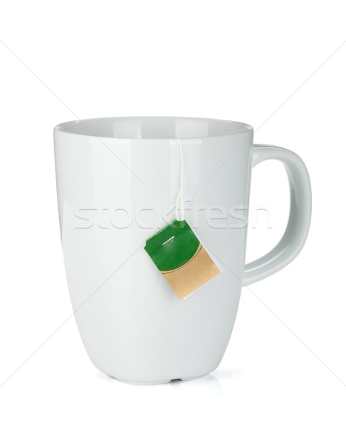 Stock foto: Weiß · Teetasse · isoliert · Design · Raum · trinken