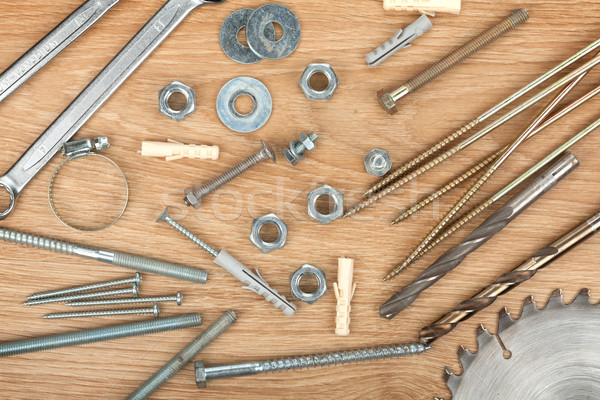 Nuts, screws and bolts Stock photo © karandaev