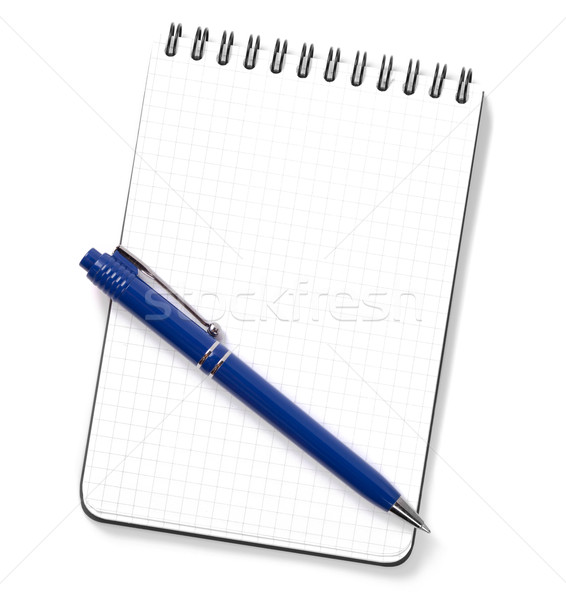 Merkzettel Stift isoliert weiß Sitzung schriftlich Stock foto © karandaev