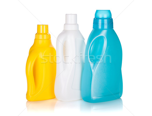 Stok fotoğraf: üç · plastik · şişeler · temizlik · ürün · yalıtılmış