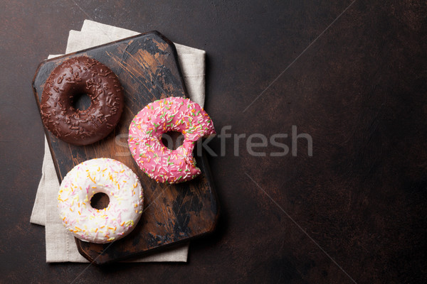 Colorful donuts Stock photo © karandaev