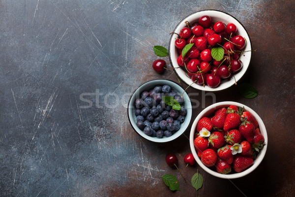 Fresh summer berries Stock photo © karandaev