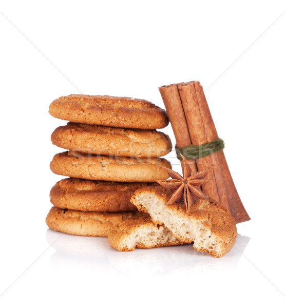 Cookies épices isolé blanche couleur fraîches Photo stock © karandaev