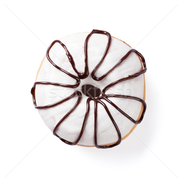 Stock photo: Donut with chocolate decor