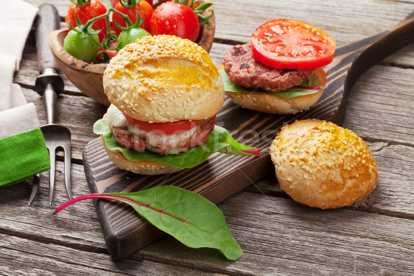 Stock photo: Homemade burgers